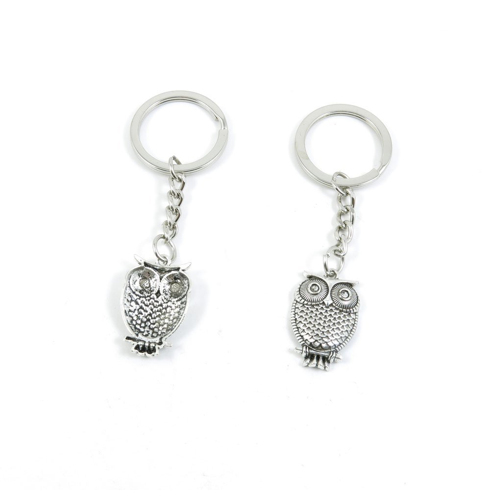 40 Pieces Fashion Jewelry Keyring Keychain Door Car Key Tag Ring Chain Supplier Supply Wholesale Bulk Lots P8FY1 Owl