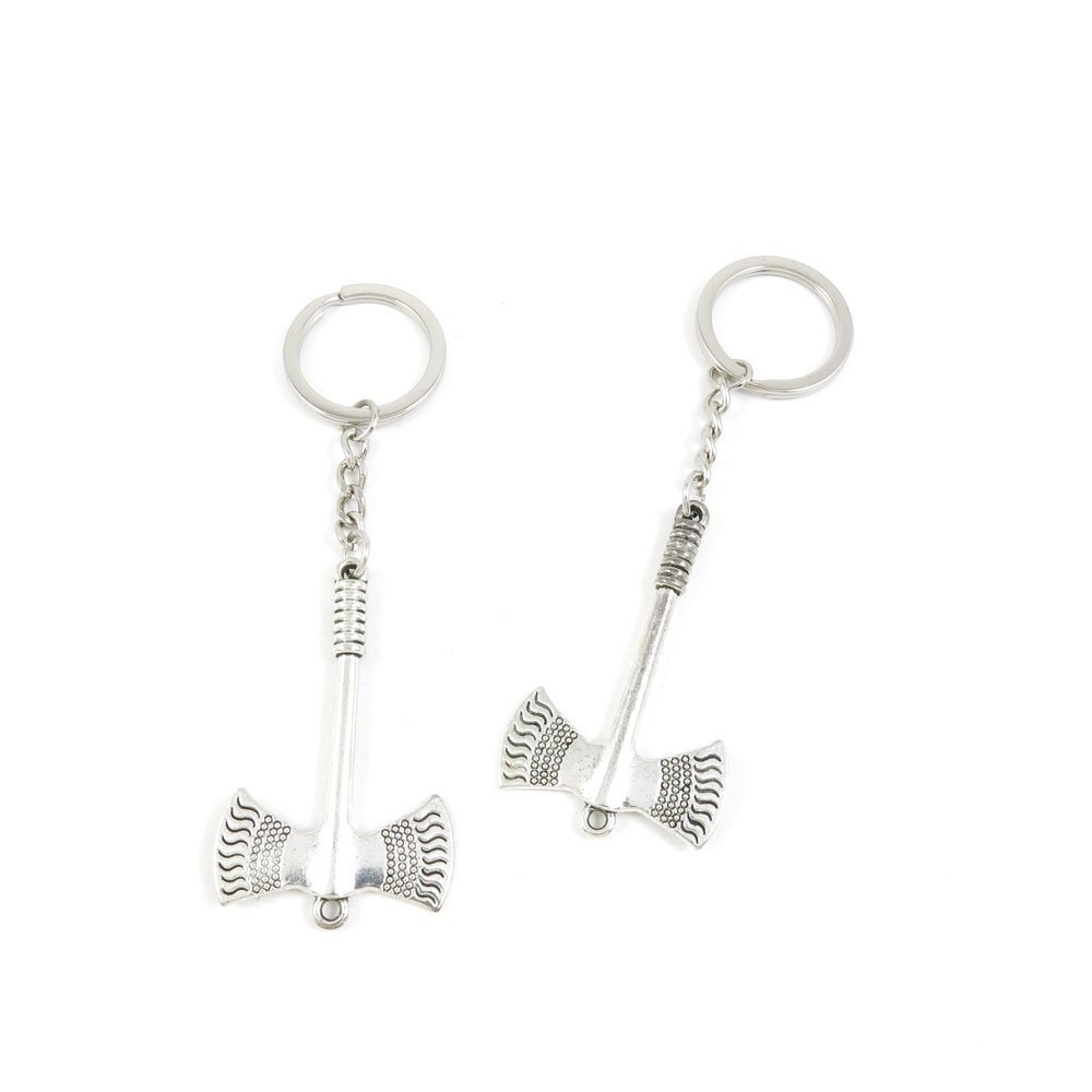10 Pieces Fashion Jewelry Keyring Keychain Door Car Key Tag Ring Chain Supplier Supply Wholesale Bulk Lots Y4IC6 Ax Axe Hatchet