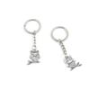 20 Pieces Fashion Jewelry Keyring Keychain Door Car Key Tag Ring Chain Supplier Supply Wholesale Bulk Lots W5FL5 Cute Owl view 1