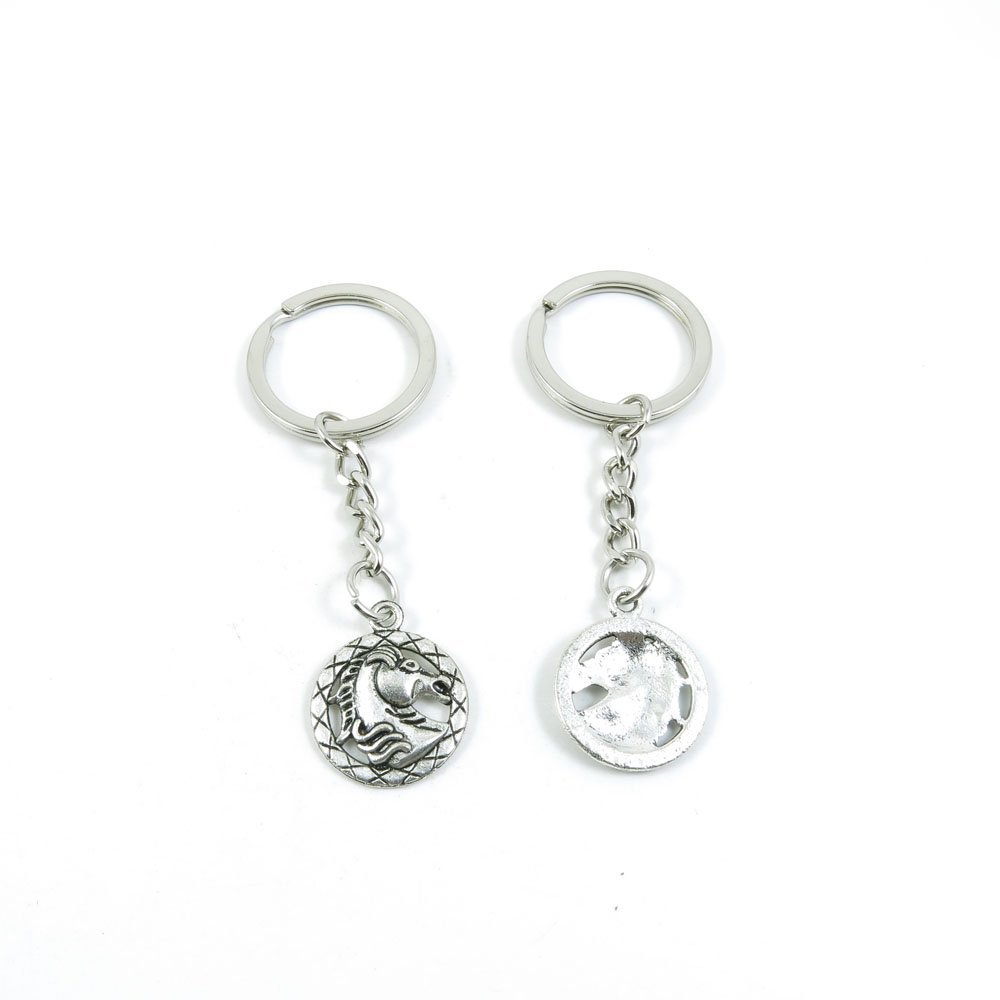 30 Pieces Fashion Jewelry Keyring Keychain Door Car Key Tag Ring Chain Supplier Supply Wholesale Bulk Lots V6ND5 Horse Head Signs