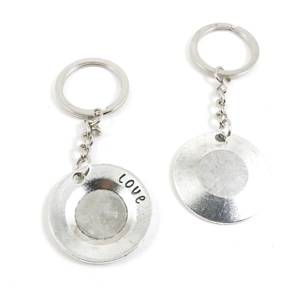 10 Pieces Fashion Jewelry Keyring Keychain Door Car Key Tag Ring Chain Supplier Supply Wholesale Bulk Lots Q0GV1 Love Plate