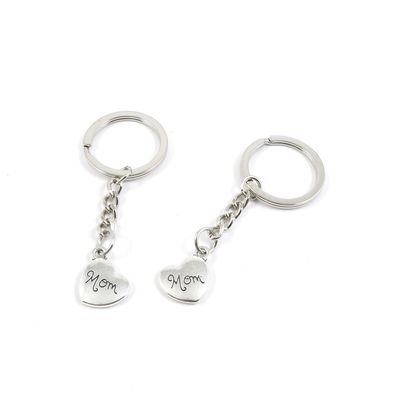 20 Pieces Fashion Jewelry Keyring Keychain Door Car Key Tag Ring Chain Supplier Supply Wholesale Bulk Lots R2EY6 Mom Love Heart