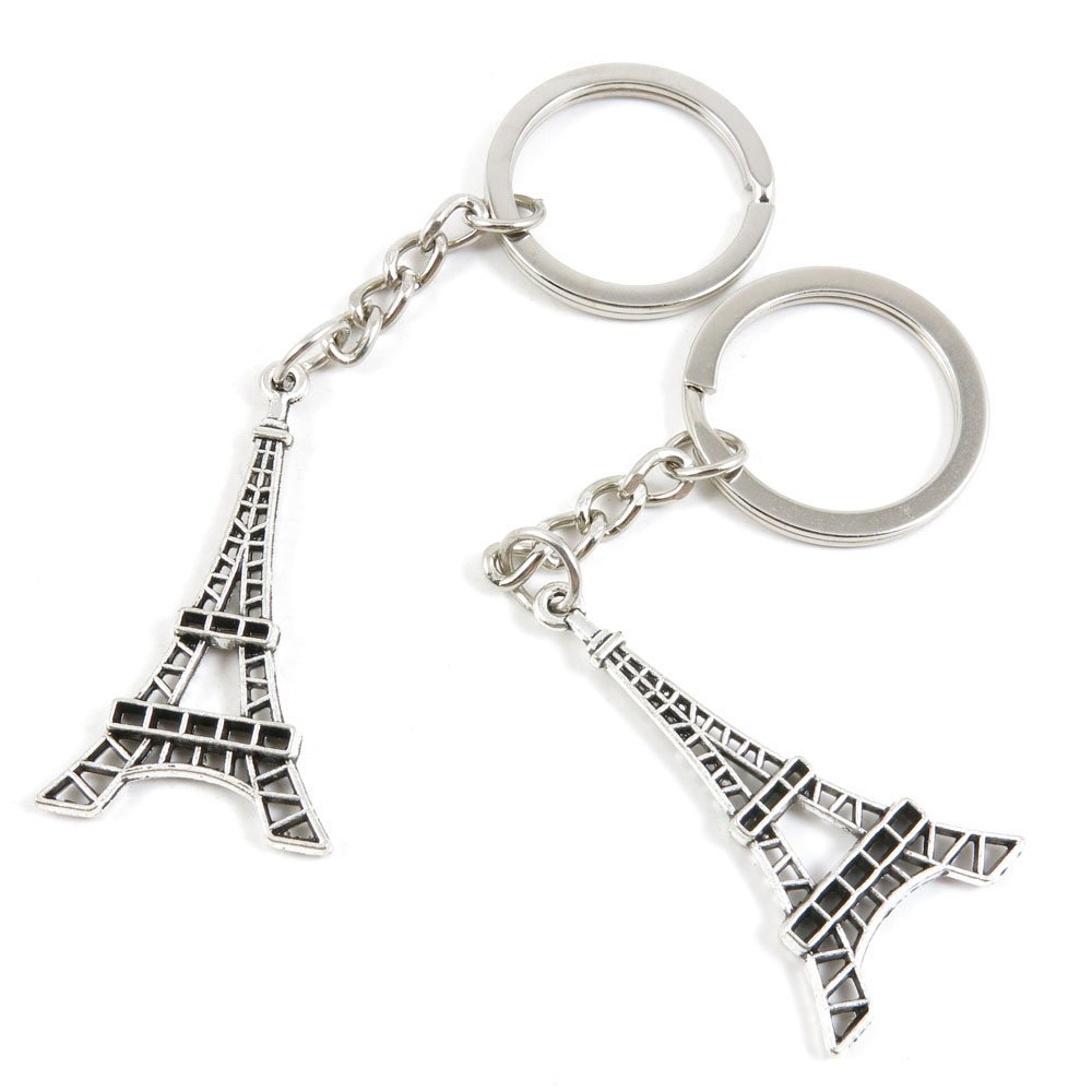 20 Pieces Fashion Jewelry Keyring Keychain Door Car Key Tag Ring Chain Supplier Supply Wholesale Bulk Lots U2AK7 Paris Eiffel Tower