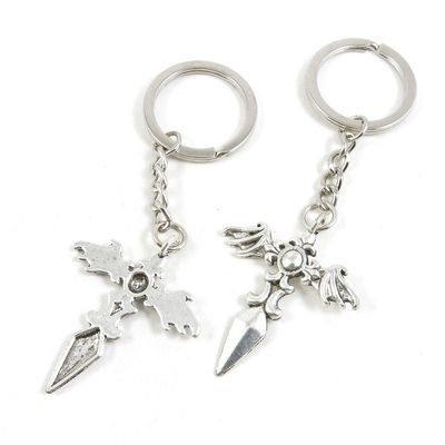 10 Pieces Fashion Jewelry Keyring Keychain Door Car Key Tag Ring Chain Supplier Supply Wholesale Bulk Lots F4OL5 Angel Cross