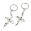 10 Pieces Fashion Jewelry Keyring Keychain Door Car Key Tag Ring Chain Supplier Supply Wholesale Bulk Lots F4OL5 Angel Cross view 1