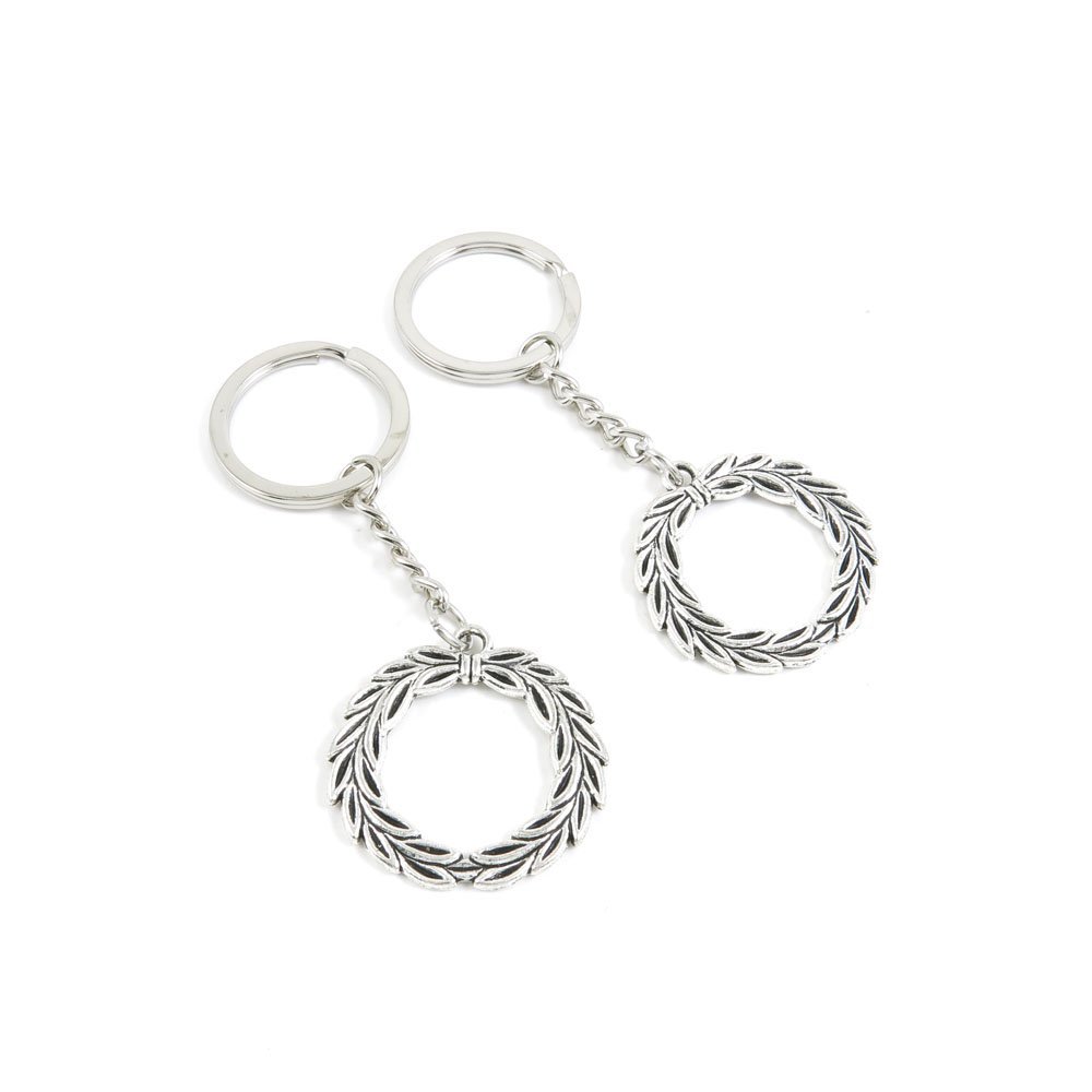 10 Pieces Fashion Jewelry Keyring Keychain Door Car Key Tag Ring Chain Supplier Supply Wholesale Bulk Lots Y5II9 Olive Circle
