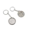 10 Pieces Fashion Jewelry Keyring Keychain Door Car Key Tag Ring Chain Supplier Supply Wholesale Bulk Lots P4ZN8 Round Cabochon Base Blank view 1