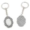 20 Pieces Fashion Jewelry Keyring Keychain Door Car Key Tag Ring Chain Supplier Supply Wholesale Bulk Lots K5GM4 Oval Cabochon Base Blanks 25x18mm view 1
