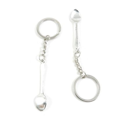4044 Charms 20 Pieces Fashion Jewelry Keyring Keychain Door Car Key Tag Ring Chain J8IJ3 Tablespoon Spoon