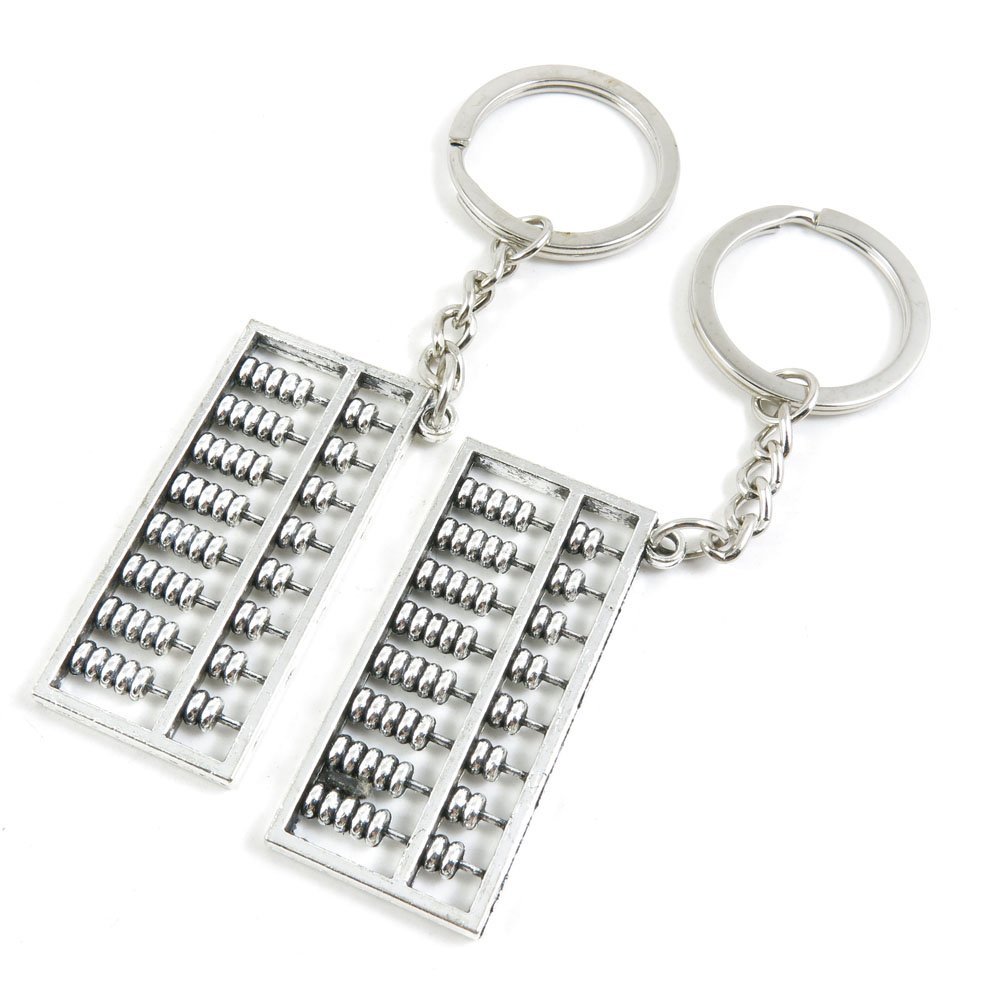 10 Pieces Fashion Jewelry Keyring Keychain Door Car Key Tag Ring Chain Supplier Supply Wholesale Bulk Lots N3WU3 Chinese Abacus