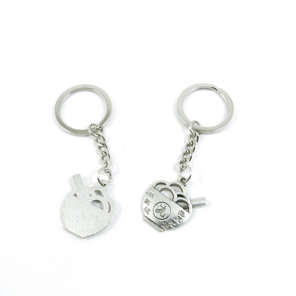 10 Pieces Fashion Jewelry Keyring Keychain Door Car Key Tag Ring Chain Supplier Supply Wholesale Bulk Lots K7QQ8 Rice Bowl Only Wash Not Eat