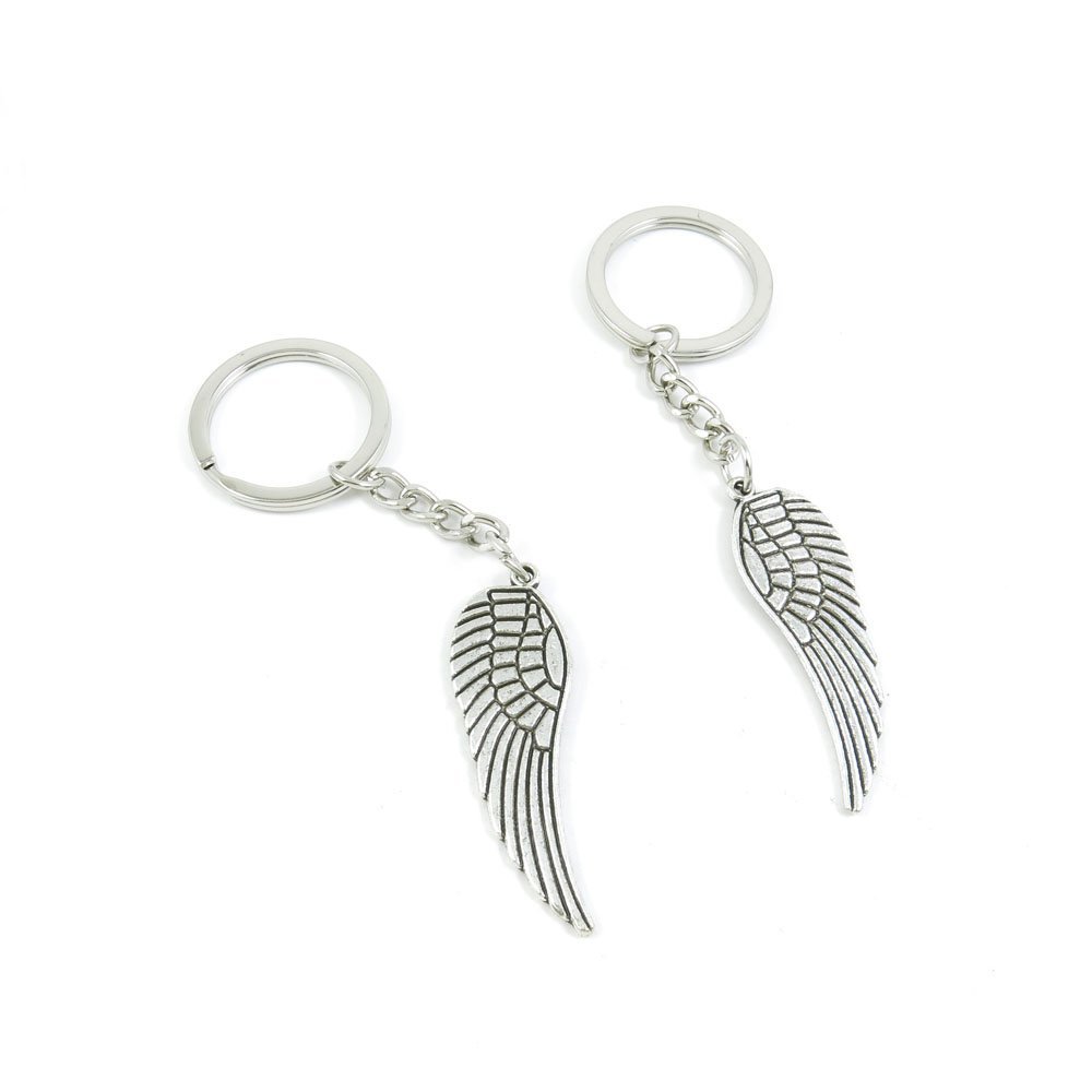 15 Pieces Fashion Jewelry Keyring Keychain Door Car Key Tag Ring Chain Supplier Supply Wholesale Bulk Lots M6AJ8 Angel Wings