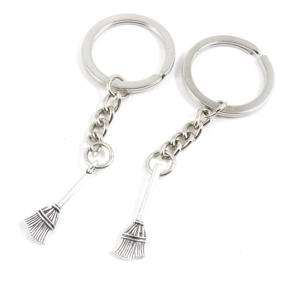 30 Pieces Fashion Jewelry Keyring Keychain Door Car Key Tag Ring Chain Supplier Supply Wholesale Bulk Lots I2XU7 Broom