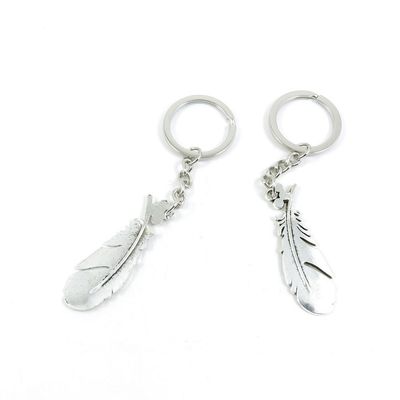 10 Pieces Fashion Jewelry Keyring Keychain Door Car Key Tag Ring Chain Supplier Supply Wholesale Bulk Lots G8BH5 Feather