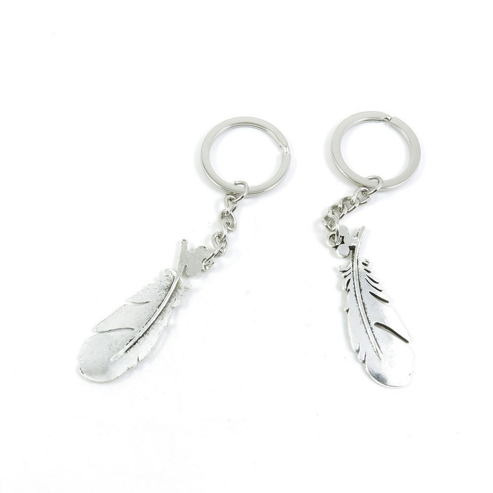 10 Pieces Fashion Jewelry Keyring Keychain Door Car Key Tag Ring Chain Supplier Supply Wholesale Bulk Lots G8BH5 Feather