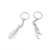 10 Pieces Fashion Jewelry Keyring Keychain Door Car Key Tag Ring Chain Supplier Supply Wholesale Bulk Lots G8BH5 Feather view 1