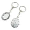 30 Pieces Fashion Jewelry Keyring Keychain Door Car Key Tag Ring Chain Supplier Supply Wholesale Bulk Lots M3VN0 Oval Cabochon Base Blank 25x18mm view 1