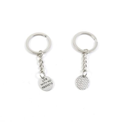 40 Pieces Fashion Jewelry Keyring Keychain Door Car Key Tag Ring Chain Supplier Supply Wholesale Bulk Lots F8NC7 Live with No Regrets Tag