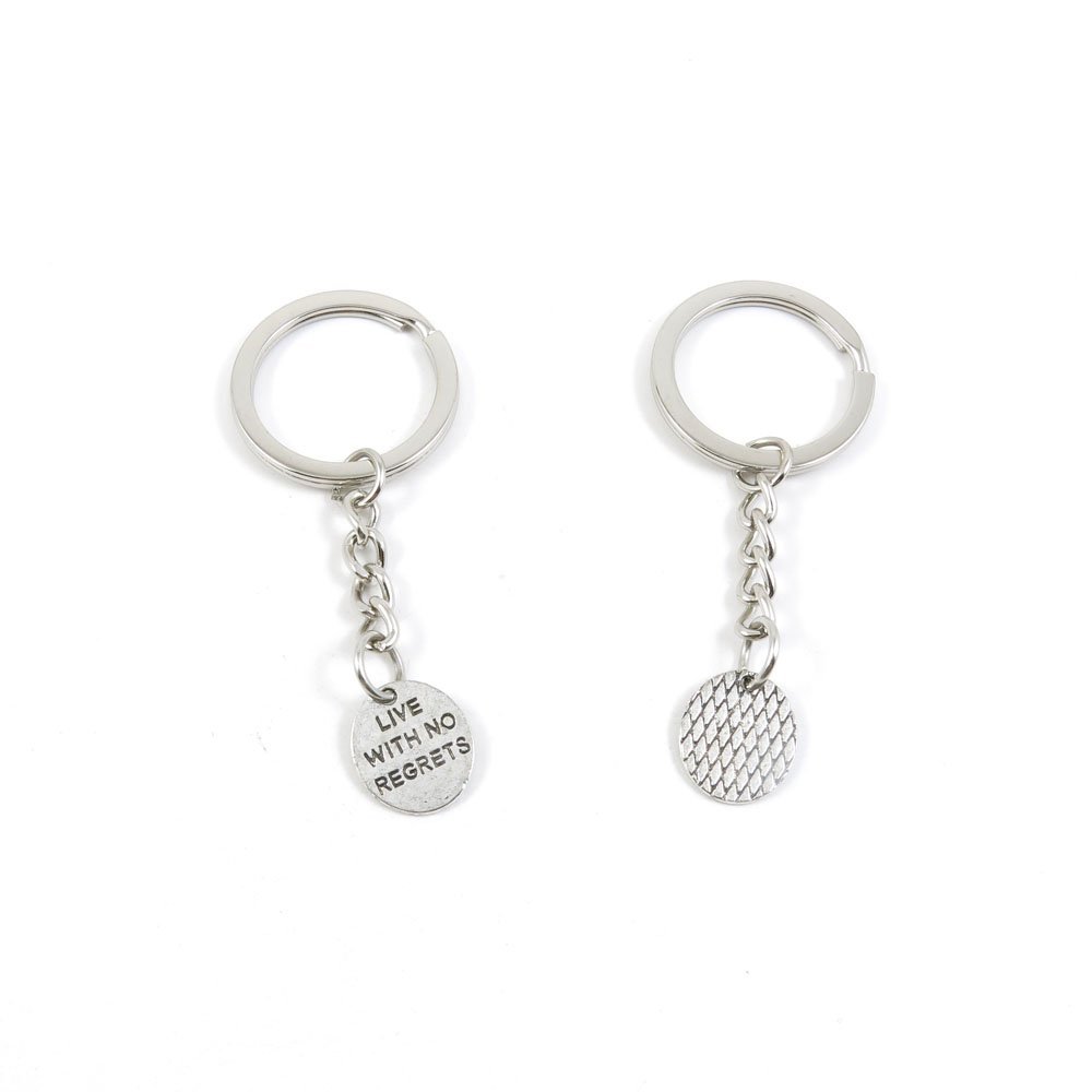 40 Pieces Fashion Jewelry Keyring Keychain Door Car Key Tag Ring Chain Supplier Supply Wholesale Bulk Lots F8NC7 Live with No Regrets Tag