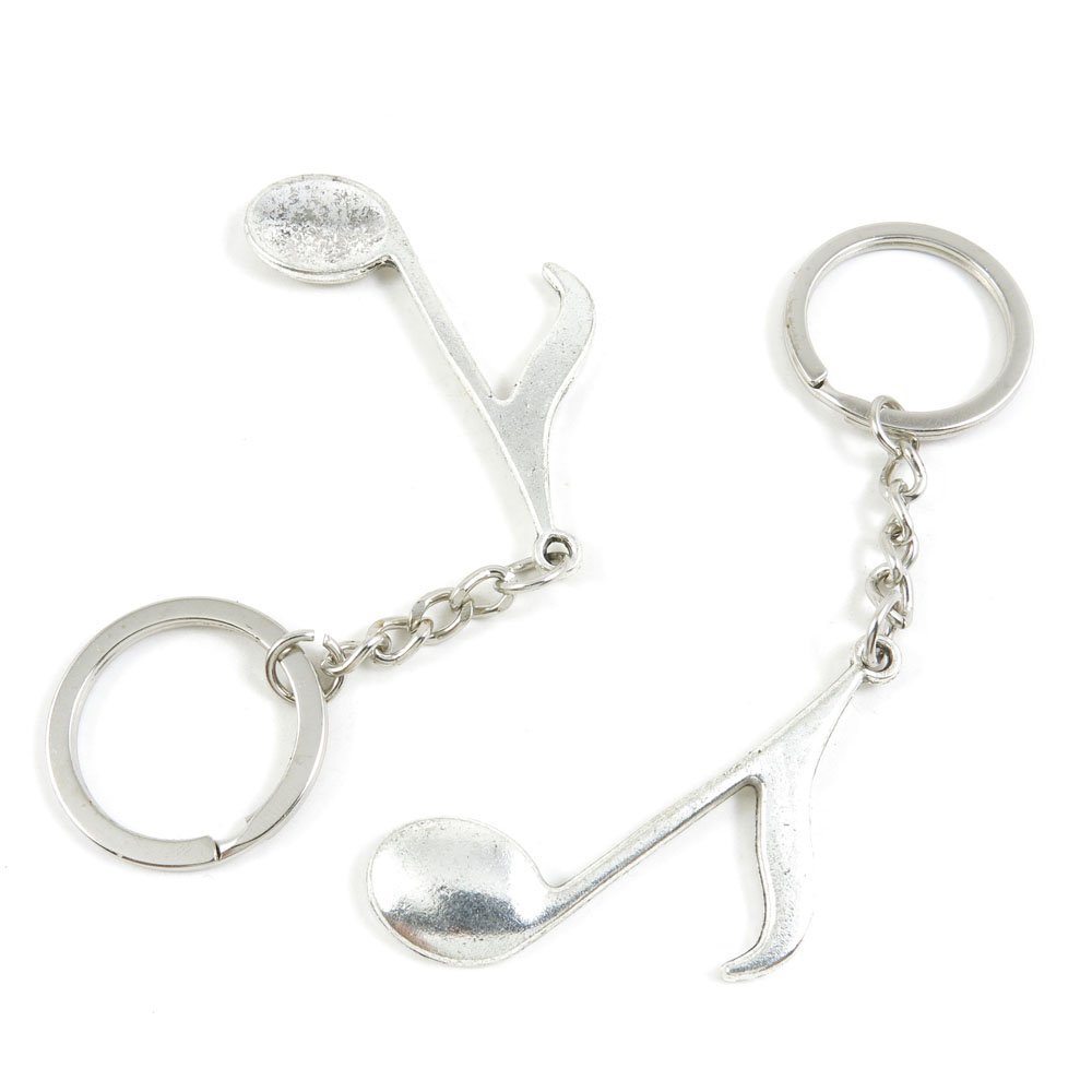 20 Pieces Fashion Jewelry Keyring Keychain Door Car Key Tag Ring Chain Supplier Supply Wholesale Bulk Lots F5WY3 Music Musical Note