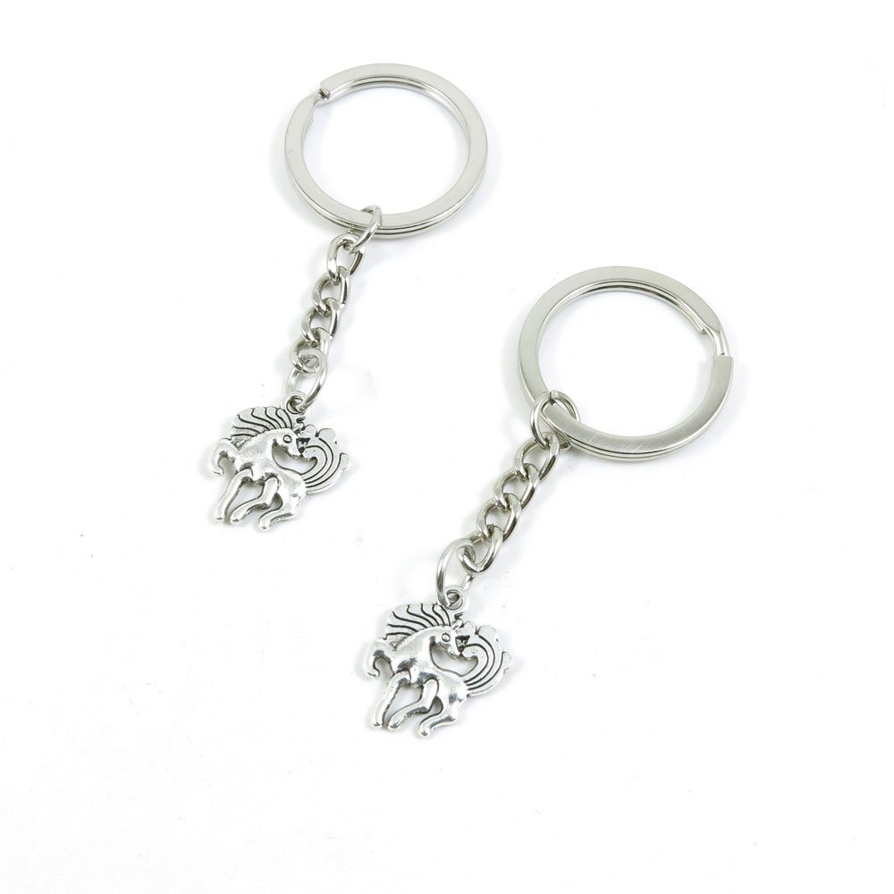 40 Pieces Fashion Jewelry Keyring Keychain Door Car Key Tag Ring Chain Supplier Supply Wholesale Bulk Lots Q7QU7 Pegasus Horse