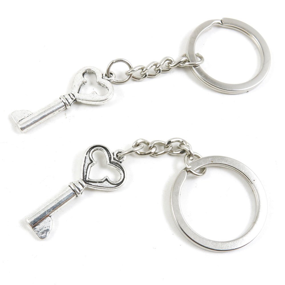 20 Pieces Fashion Jewelry Keyring Keychain Door Car Key Tag Ring Chain Supplier Supply Wholesale Bulk Lots D2VD3 Love Heart Key