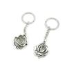 10 Pieces Fashion Jewelry Keyring Keychain Door Car Key Tag Ring Chain Supplier Supply Wholesale Bulk Lots B7OT2 Flower Rose view 1