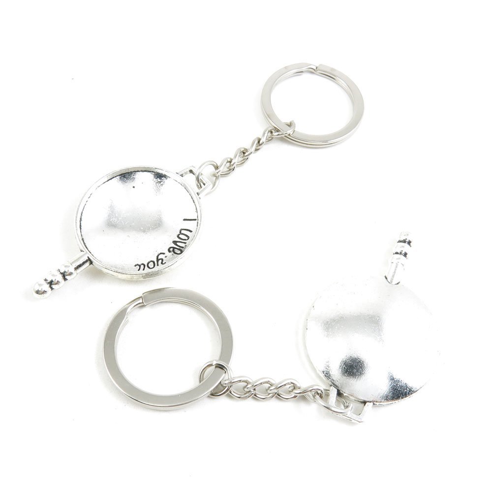 10 Pieces Fashion Jewelry Keyring Keychain Door Car Key Tag Ring Chain Supplier Supply Wholesale Bulk Lots X3QQ0 Omelette Pan Pot