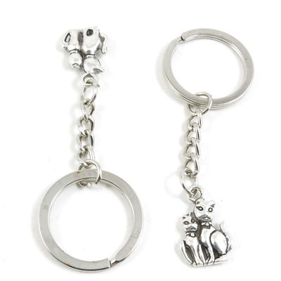 30 Pieces Fashion Jewelry Keyring Keychain Door Car Key Tag Ring Chain Supplier Supply Wholesale Bulk Lots F2BY6 Mother Child Parent Cat