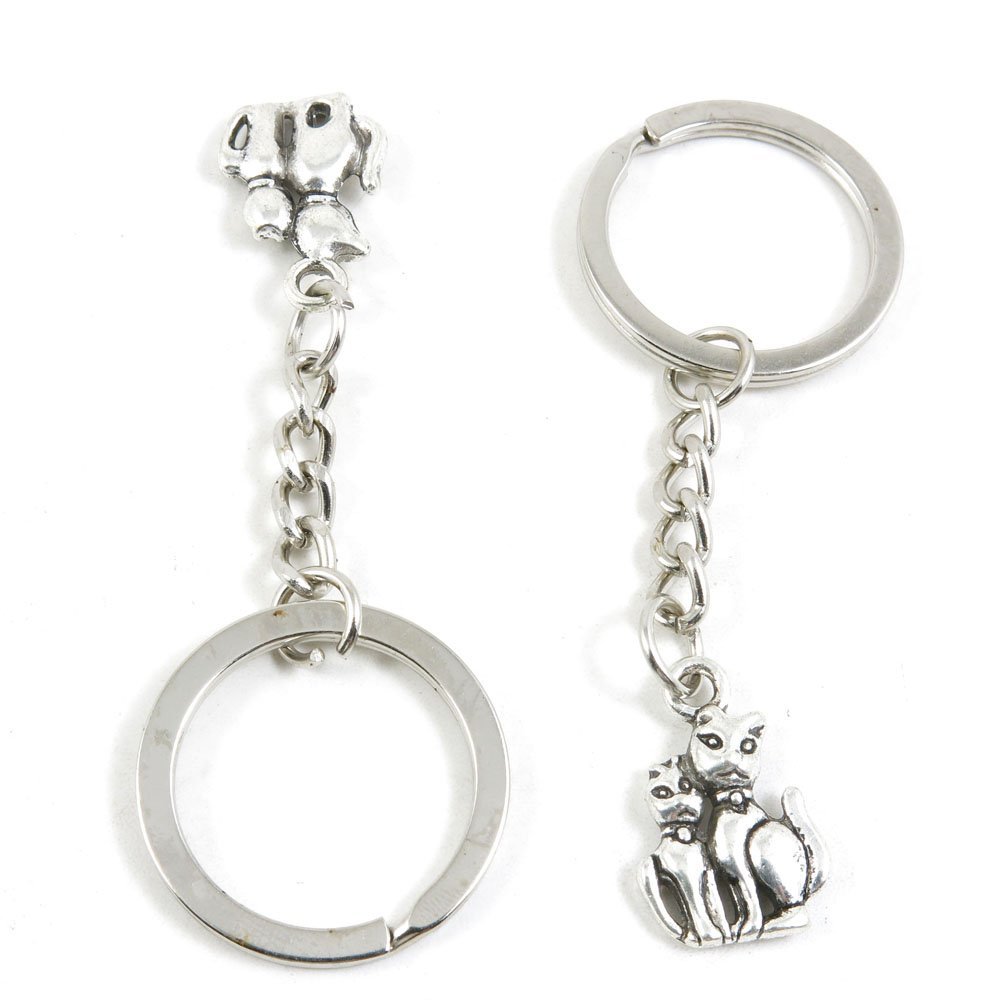 30 Pieces Fashion Jewelry Keyring Keychain Door Car Key Tag Ring Chain Supplier Supply Wholesale Bulk Lots F2BY6 Mother Child Parent Cat