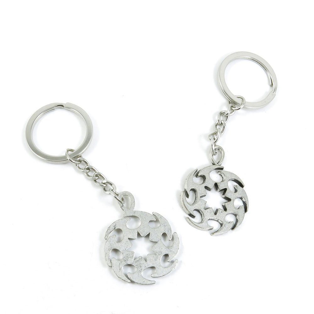 10 Pieces Fashion Jewelry Keyring Keychain Door Car Key Tag Ring Chain Supplier Supply Wholesale Bulk Lots U2XP7 Gear Wheel