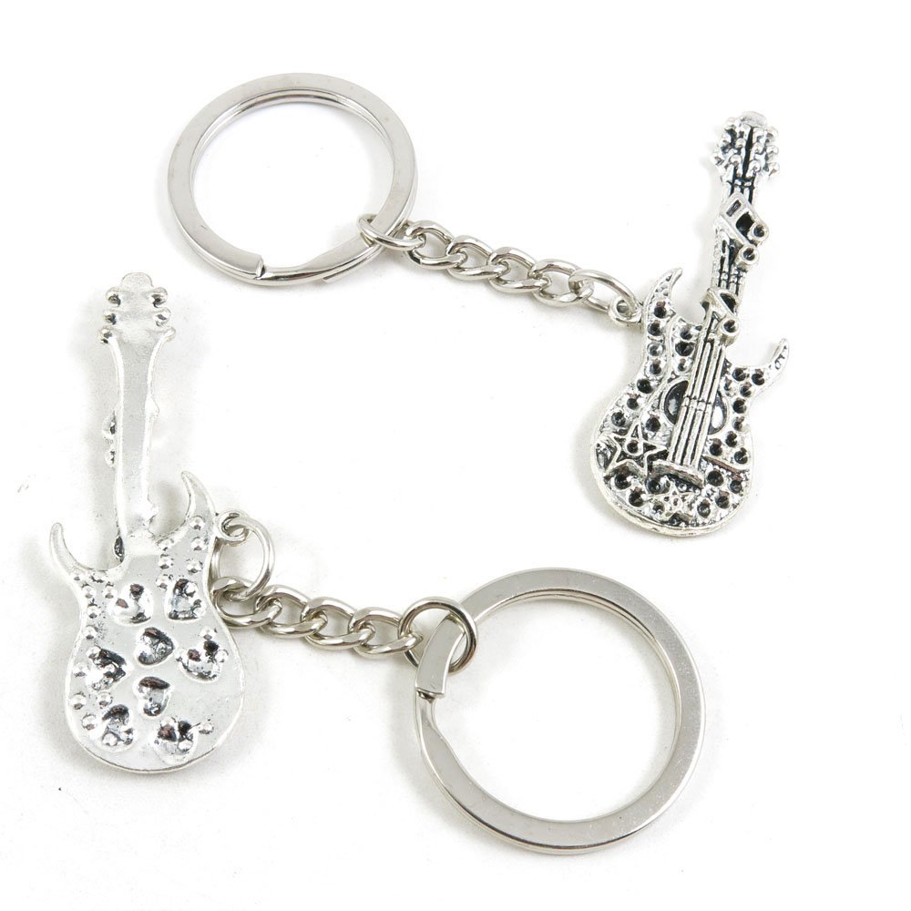10 Pieces Fashion Jewelry Keyring Keychain Door Car Key Tag Ring Chain Supplier Supply Wholesale Bulk Lots H8GC6 Electric Guitar