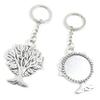 10 Pieces Fashion Jewelry Keyring Keychain Door Car Key Tag Ring Chain Supplier Supply Wholesale Bulk Lots W1TR5 Life String Tree Oak Cabochon Blank view 1