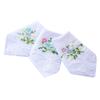 6 Pack of Ladies Embroidery Cotton Handkerchiefs Lace Border White Hankies view 3