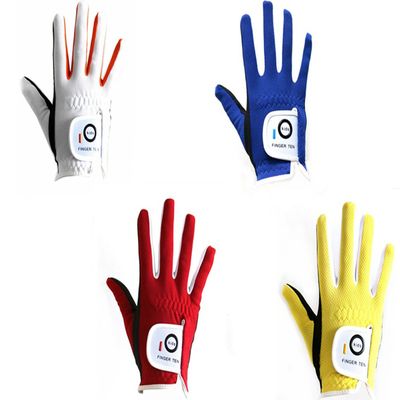Golf Gloves Junior Kids Youth Toddler Boys Girls Left Hand Right Hand Dura Feel White Blue Red Yellow Golf Glove Extra Value 2 Pack Age 4-11 Years Old (X-Large(Age 9-10) Red, Worn on Right Hand)