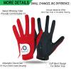 Golf Gloves Junior Kids Youth Toddler Boys Girls Left Hand Right Hand Dura Feel White Blue Red Yellow Golf Glove Extra Value 2 Pack Age 4-11 Years Old (X-Large(Age 9-10) Red, Worn on Right Hand) view 2