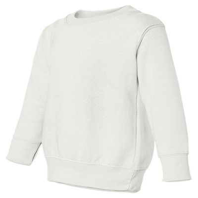 Toddler/Juvenile Crew Neck Sweatshirt (White) (7T)