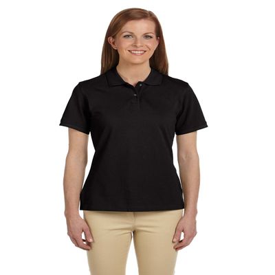 Harriton Women's Pique Polo Shirt Black