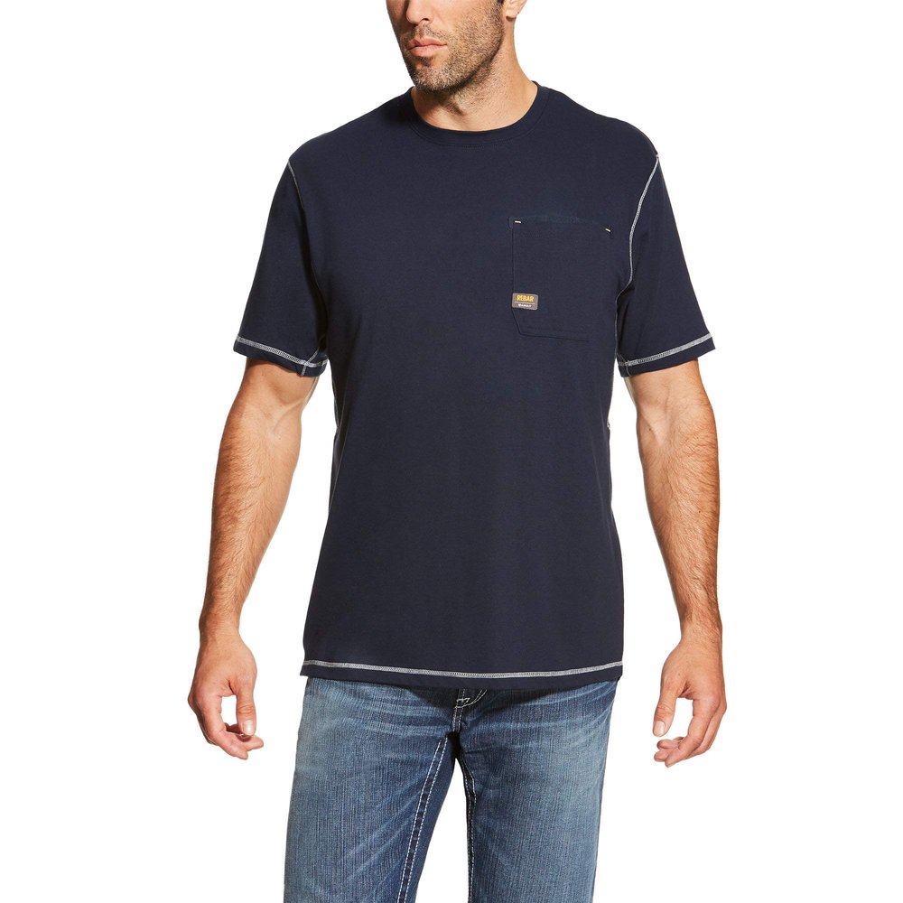 Ariat Rebar Workman T-Shirt - Mens Durable Short Sleeve Shirt