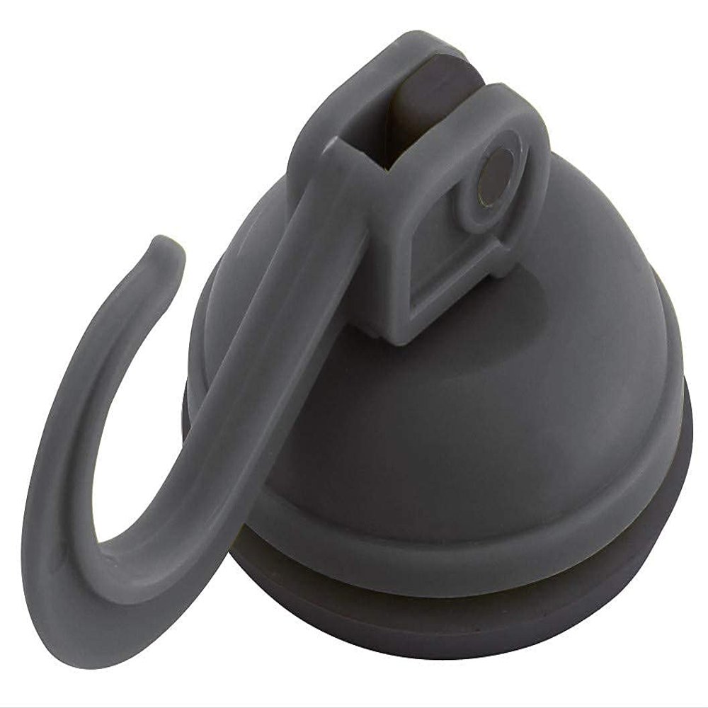 Eurotrail ETKW8006-1000 Hook Suction Cup, Charcoal, 46 mm, Set of 2