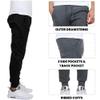 Galaxy by Harvic Mens Slim Fit Fleece Jogger Pants - 100% Polyester - Navy, Size XX-Large view 4
