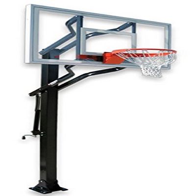 First Team Challenger III Steel-Acrylic In Ground Adjustable Basketball System44; Sienna Orange