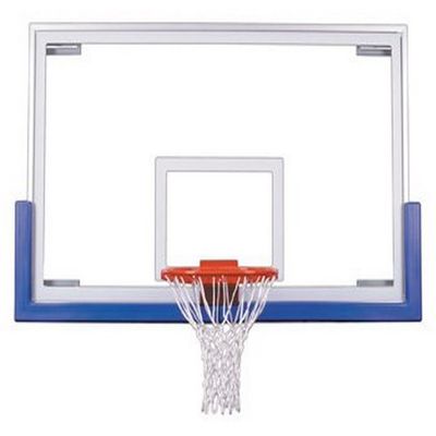 First Team FT235 Tempered Glass 42 X 72 in. Unbreakable Short Glass Backboard44; Royal Blue