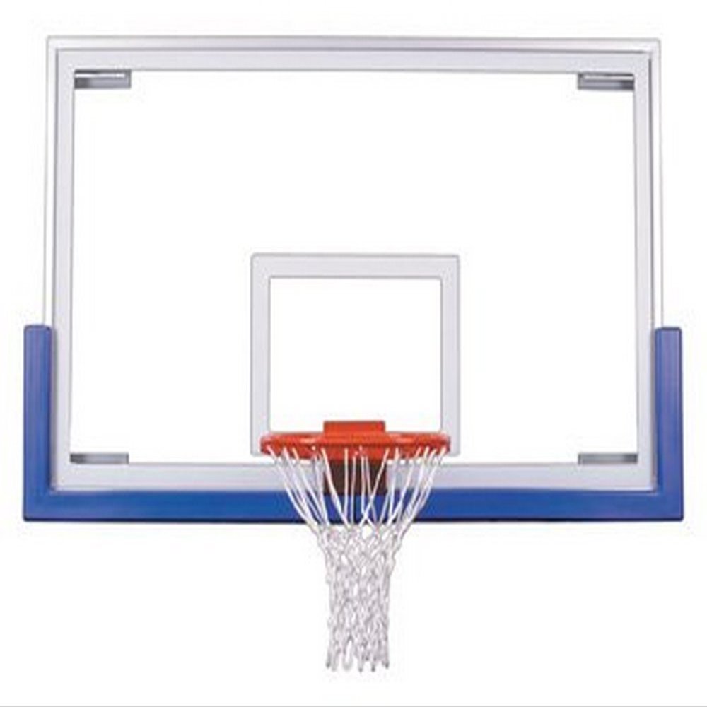 First Team FT235 Tempered Glass 42 X 72 in. Unbreakable Short Glass Backboard44; Royal Blue