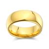 Bling Jewelry Personalized Dome Couples Titanium Wedding Band Polished 14K Gold Plated Ring For Men For Women 8MM Custom Engraved view 3