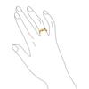 Bling Jewelry Personalized Dome Couples Titanium Wedding Band Polished 14K Gold Plated Ring For Men For Women 8MM Custom Engraved view 4