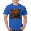 Tee Hunt Work Hard Haul Harder Men's Graphic Short Sleeve T-Shirt - American Pickup Truck Offroad 4x4 USA Design Small Blue view 2