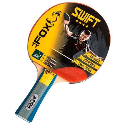 Fox TT Swift 4 Star Table Tennis Bat - Red, one Size