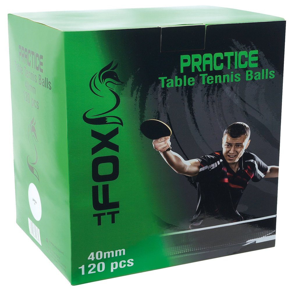 Fox TT Practice Table Tennis Balls (Pack of 120) - White