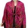 NYFASHION101 Large Soft Double Layer Jacquard Paisley Print Scarf Shawl Wrap - Fuchsia view 3